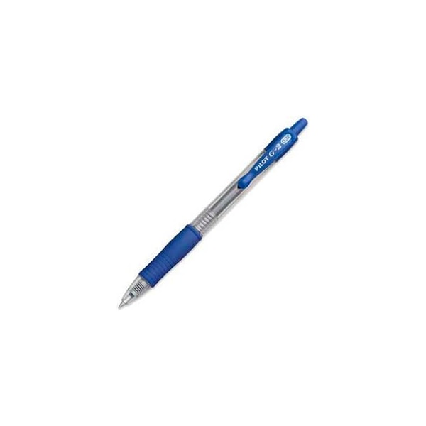 Pilot Pilot G2 Gel Retractable Rollerball Pen, Ultra Fine, 0.38mm, Blue Ink, Dozen 31278 - main